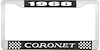 1968 Coronet License Plate Frame - Black - image 1