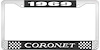 1969 Coronet License Plate Frame - Black - image 1