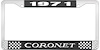 1971 Coronet License Plate Frame - Black - image 1