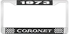 1973 Coronet License Plate Frame - Black - image 1