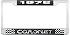 1976 Coronet License Plate Frame - Black - image 1