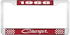 1966 Charger License Plate Frame - Red - image 1