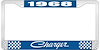 1968 Charger License Plate Frame - Blue - image 1