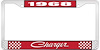 1968 Charger License Plate Frame - Red - image 1