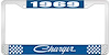 1969 Charger License Plate Frame - Blue - image 1