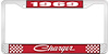1969 Charger License Plate Frame - Red - image 1
