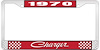 1970 Charger License Plate Frame - Red - image 1
