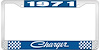 1971 Charger License Plate Frame - Blue - image 1