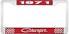 1971 Charger License Plate Frame - Red - image 1