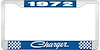 1972 Charger License Plate Frame - Blue - image 1
