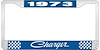 1973 Charger License Plate Frame - Blue - image 1