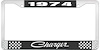 1974 Charger License Plate Frame - Black - image 1