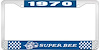 1970 Super Bee License Plate Frame - Blue - image 1