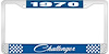 1970 Challenger License Plate Frame - Blue - image 1