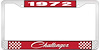 1972 Challenger License Plate Frame - Red - image 1