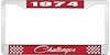 1974 Challenger License Plate Frame - Red - image 1
