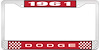 1961 Dodge License Plate Frame - Red - image 1