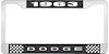 1963 Dodge License Plate Frame - Black - image 1