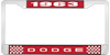1963 Dodge License Plate Frame - Red - image 1