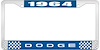 1964 Dodge License Plate Frame - Blue - image 1