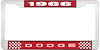 1966 Dodge License Plate Frame - Red - image 1
