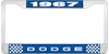 1967 Dodge License Plate Frame - Blue - image 1