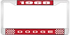 1968 Dodge License Plate Frame - Red - image 1