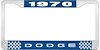 1970 Dodge License Plate Frame - Blue - image 1