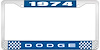 1974 Dodge License Plate Frame - Blue - image 1