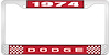1974 Dodge License Plate Frame - Red - image 1