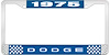 1975 Dodge License Plate Frame - Blue - image 1