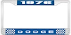 1976 Dodge License Plate Frame - Blue - image 1
