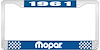 1961 Mopar License Plate Frame - Blue - image 1