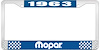 1963 Mopar License Plate Frame - Blue - image 1