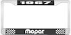 LF121067A License Plate Frame 1967 Mopar Black & Chrome with White Lettering - image 1