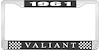 1961 Valiant License Plate Frame - Black - image 1