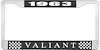 1963 Valiant License Plate Frame - Black - image 1
