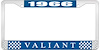 1966 Valiant License Plate Frame - Blue - image 1