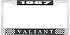 1967 Valiant License Plate Frame - Black - image 1