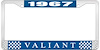 1967 Valiant License Plate Frame - Blue - image 1