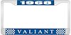 1968 Valiant License Plate Frame - Blue - image 1