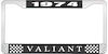 1974 Valiant License Plate Frame - Black - image 1