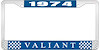 1974 Valiant License Plate Frame - Blue - image 1