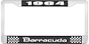 1964 Barracuda License Plate Frame - Black - image 1