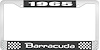 1965 Barracuda License Plate Frame - Black - image 1