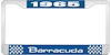 1965 Barracuda License Plate Frame - Blue - image 1