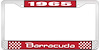 1965 Barracuda License Plate Frame - Red - image 1