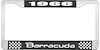 1966 Barracuda License Plate Frame - Black - image 1