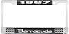 1967 Barracuda License Plate Frame - Black - image 1