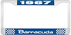 1967 Barracuda License Plate Frame - Blue - image 1